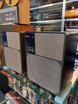 Philips AH 541  MFB  aktiv Lautsprecher 2 Wege in Holz Esche schwarz